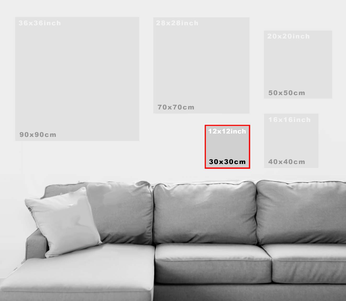 10 Canvas Boards - size 30x30 cm