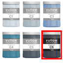 Acrylverf diepblauw zwart - 1L pot - Vullow C6 hobbyverf voor canvas