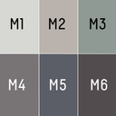 Acrylverf set - Kleurenpalet M - 6 kleuren - Vullow hobbyverf voor canvas