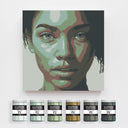 Acrylverf set - Kleurenpalet F - 6 kleuren - Vullow hobbyverf voor canvas