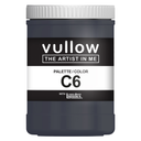 Acrylverf diepblauw zwart - 1L pot - Vullow C6 hobbyverf voor canvas