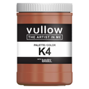 Acrylverf gebrand oranje - 1L pot - Vullow K4 hobbyverf voor canvas
