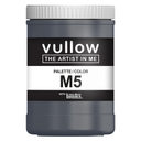 Acrylverf donker antraciet - 1L pot - Vullow M5 hobbyverf voor canvas